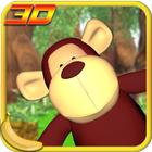 Jungle Monkey Fruit 3D Games icône