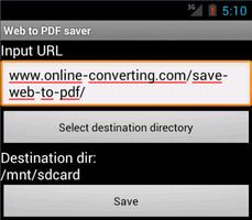 Web to PDF saver captura de pantalla 1