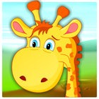 Cute girafe livre de coloriage icône