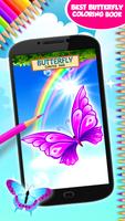 蝶の色付けの本 ポスター