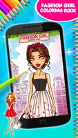 Fashion Girl Coloring Book Affiche