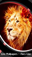 Live Wallpapers - Fiery Lion پوسٹر