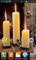 Three Candles Live Wallpaper imagem de tela 1