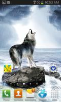 Wolf Barking Live Wallpaper capture d'écran 1