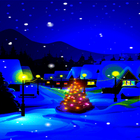 Blue Christmas Night LWP icône