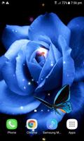 Blue Butterfly Rose LWP imagem de tela 1