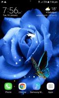 Blue Butterfly Rose LWP imagem de tela 2