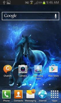 Blue Horse Live Wallpaper screenshot 1