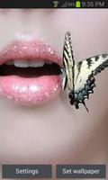 Butterfly On Lips LWP Affiche