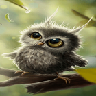 Cute Owl Baby LWP أيقونة