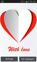 Paper Heart Live Wallpaper Affiche