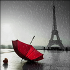 Rainy Red Umbrella LWP icône