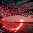 Red Waves Live Wallpaper icône
