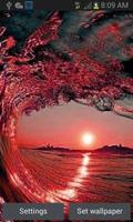 Red Waves Live Wallpaper Affiche