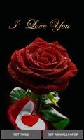 Red Heart Rose LWP Cartaz