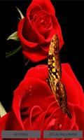 Red Roses Butterfly LWP Cartaz