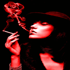 ikon Red Smoke Girl LWP