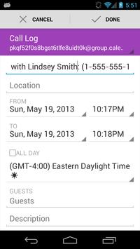 open call logger apk screenshot