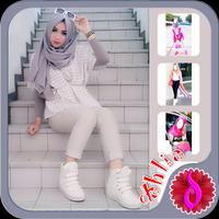 Hijab Jeans Fashion Style ポスター