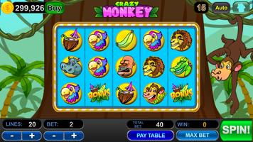 Crazy Monkey Slot Spielautomat Plakat