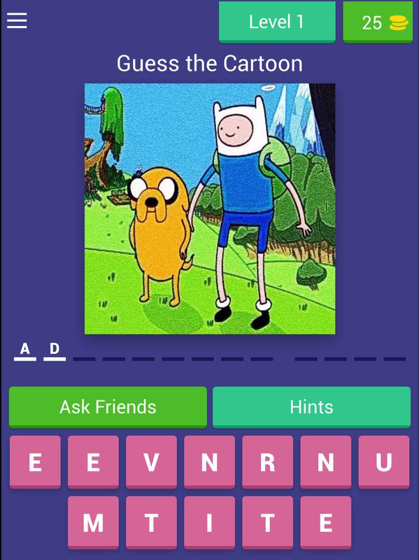 the cartoon quiz game