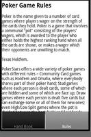 Poker - Ultimate Cheat List تصوير الشاشة 1