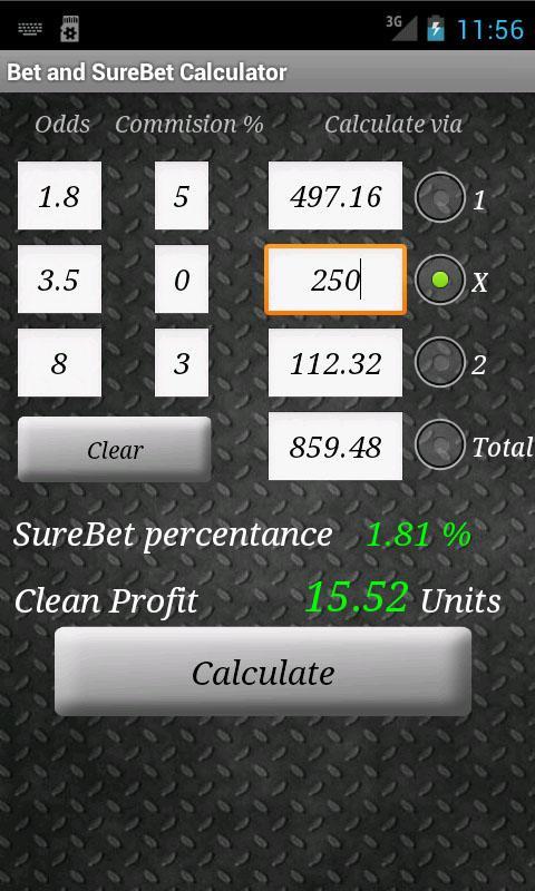 Sure Bet Calculator Sure Bet Calculator