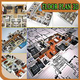 Plans d'étage 3D icône