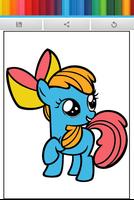 Little Horse Coloring Pony الملصق