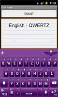 SlideIT English QWERTZ Pack capture d'écran 1