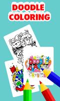 Doodle Coloring Book Free Affiche