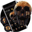 Dark Black Iron Chain Skull Theme APK