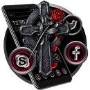 Dark Black Jesus Cross Theme APK
