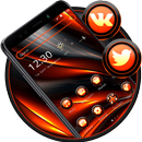 Tema Dark Black Orange APK