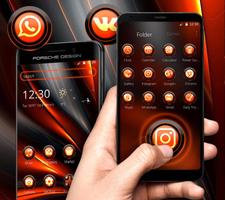 Dark Black Orange Theme স্ক্রিনশট 1