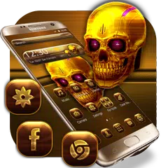 Dark Golden Skull Theme APK download