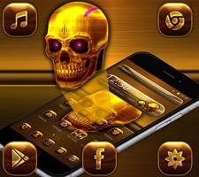 Dark Skull vàng Chủ đề ảnh chụp màn hình 2