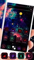 Dark Galaxy Neon Theme الملصق