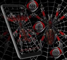 Dark Black Metal Spider Theme Affiche