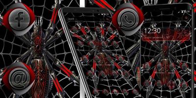 Dark Black Metal Spider Theme capture d'écran 3