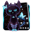 Dark Neon Kitty Theme APK