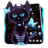Dark Neon Kitty Theme icon