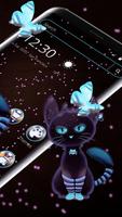 Dark Neon Kitty Theme screenshot 1