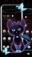 Dark Neon Kitty Theme اسکرین شاٹ 2