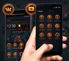 Dark Smoky Fire Rose Theme screenshot 1