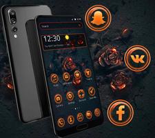 Dark Smoky Fire Rose Theme screenshot 2