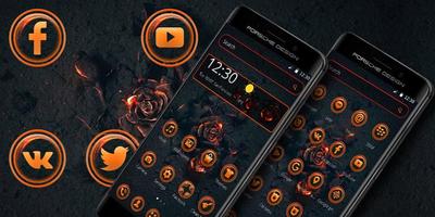 Dark Smoky Fire Rose Theme screenshot 3