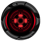 ikon Tema Alien Tech Merah Tua