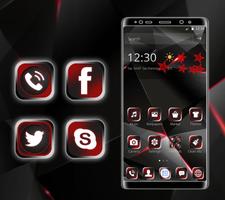 Dark Red Black Classic Theme Affiche