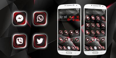 Dark Red Black Classic Theme capture d'écran 3